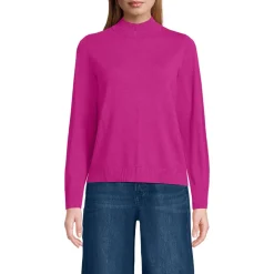 Stehkragenpullover mit Ärmelknöpfen für Damen