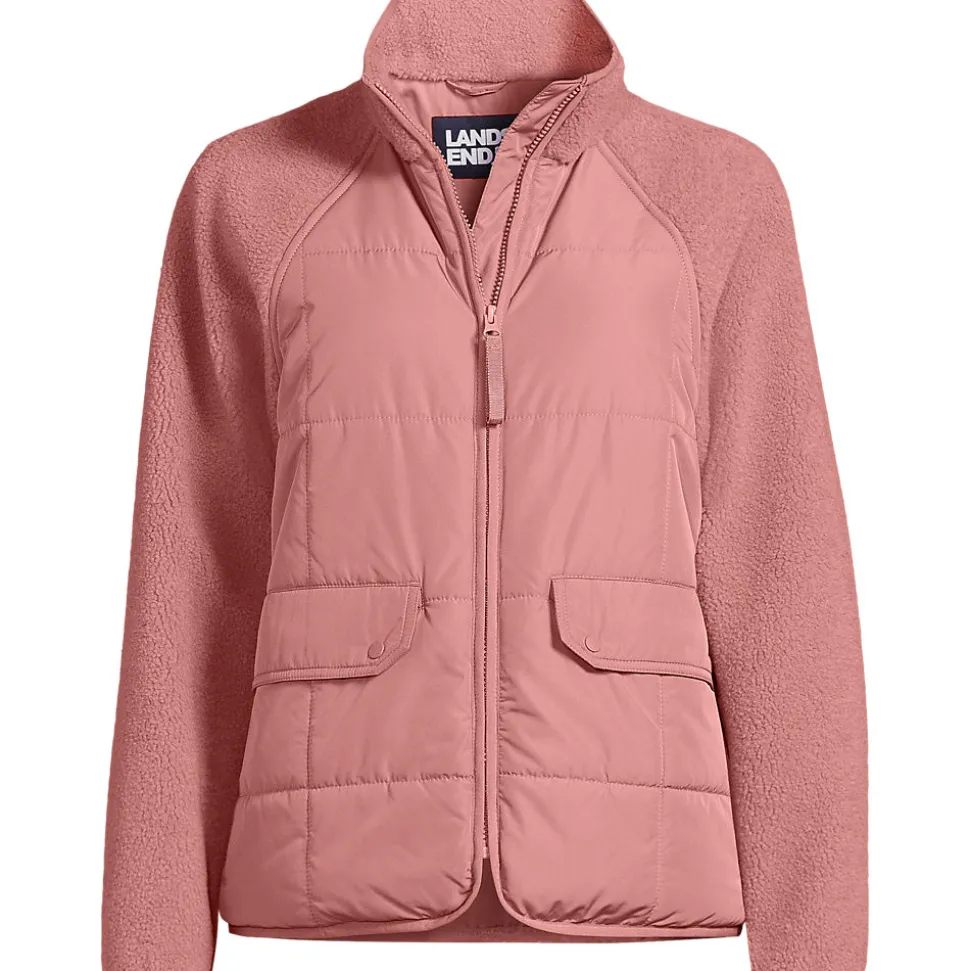 Steppjacke mit Teddy-Ärmeln für Damen