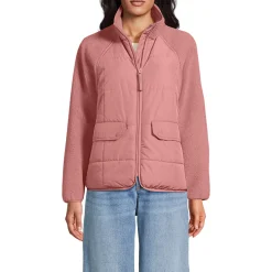 Steppjacke mit Teddy-Ärmeln für Damen