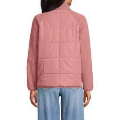 Steppjacke mit Teddy-Ärmeln für Damen