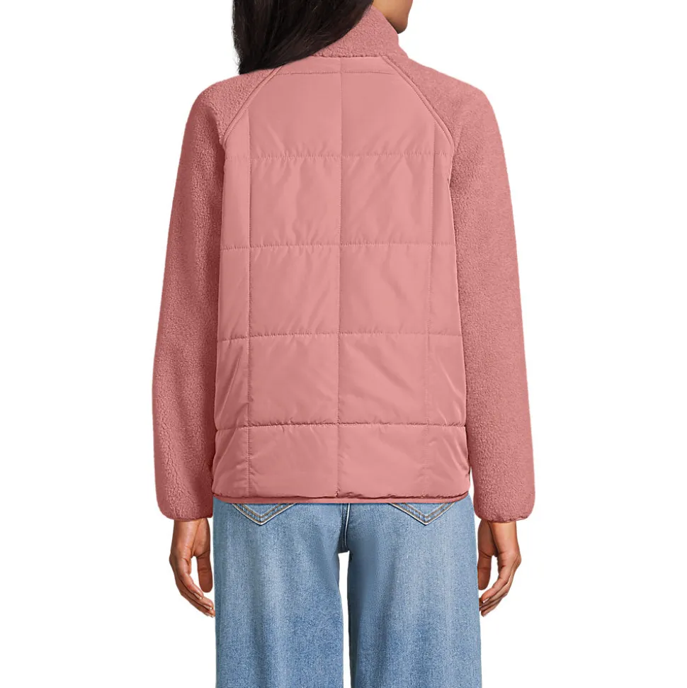Steppjacke mit Teddy-Ärmeln für Damen