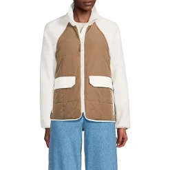 Steppjacke mit Teddy-Ärmeln für Damen