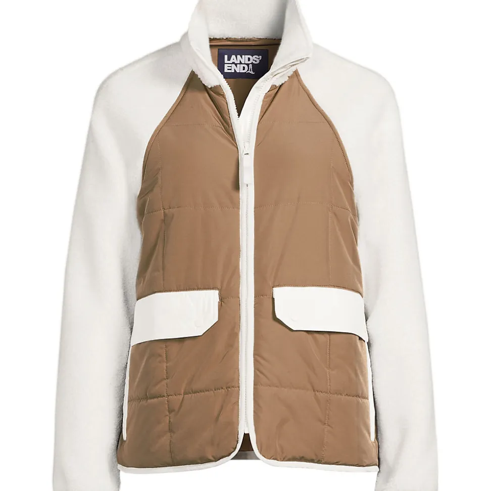 Steppjacke mit Teddy-Ärmeln für Damen