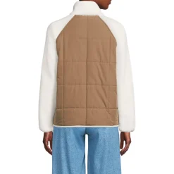Steppjacke mit Teddy-Ärmeln für Damen
