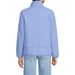 Steppjacke mit Teddy-Ärmeln für Damen