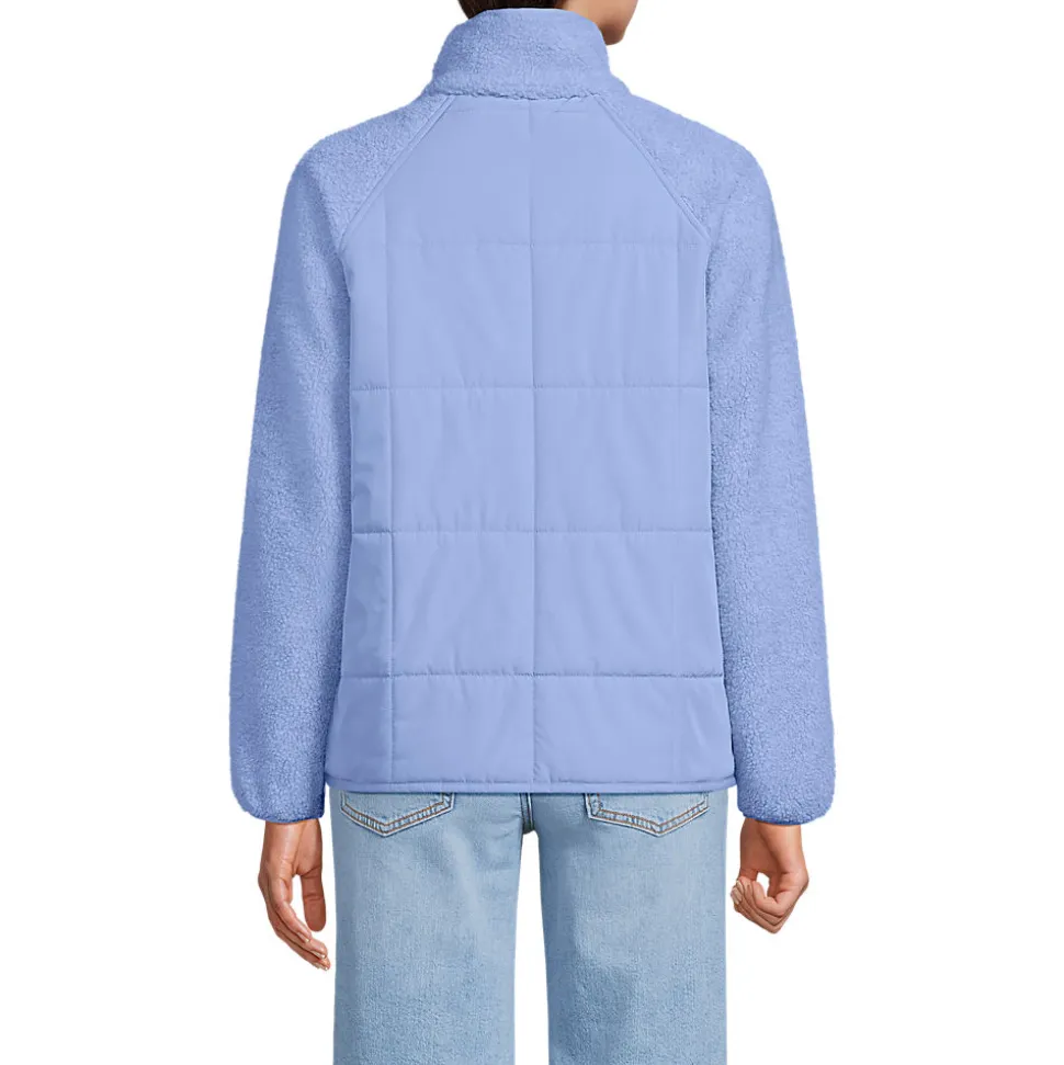 Steppjacke mit Teddy-Ärmeln für Damen