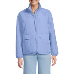 Steppjacke mit Teddy-Ärmeln für Damen