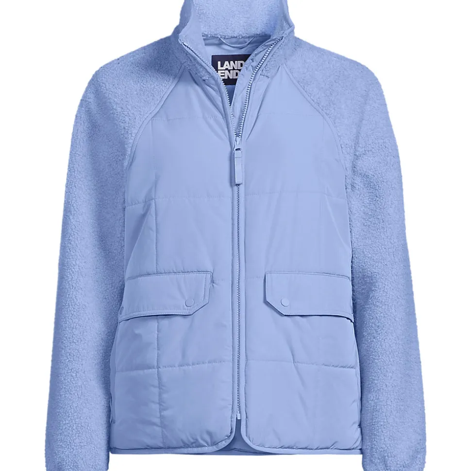 Steppjacke mit Teddy-Ärmeln für Damen