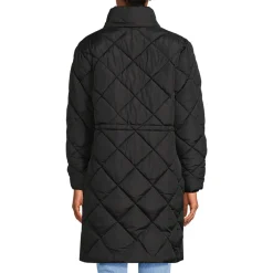 Steppmantel mit geraffter Taille für Damen