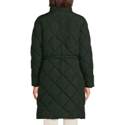 Steppmantel mit geraffter Taille für Damen