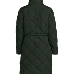 Steppmantel mit geraffter Taille für Damen