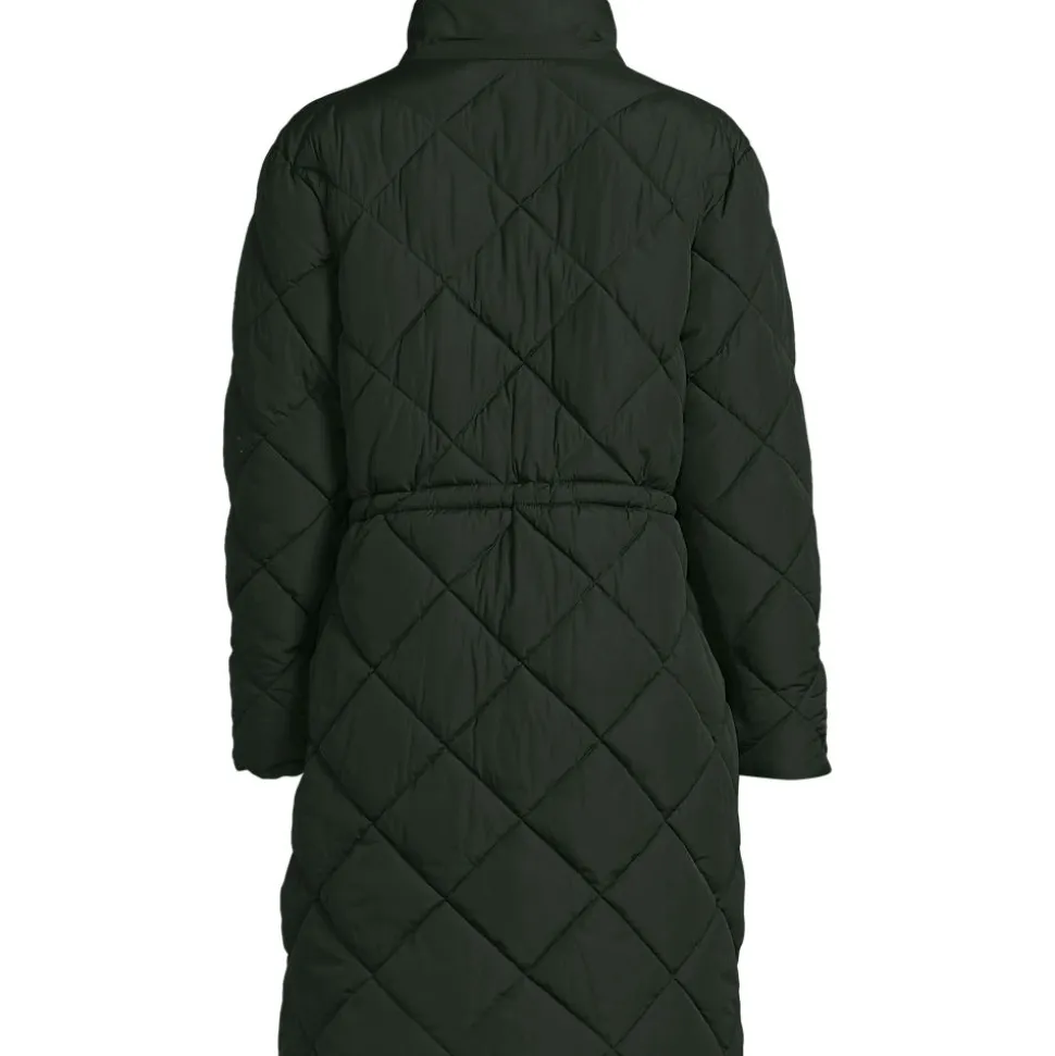 Steppmantel mit geraffter Taille für Damen