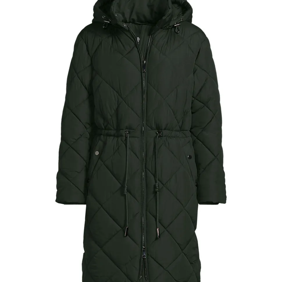 Steppmantel mit geraffter Taille für Damen