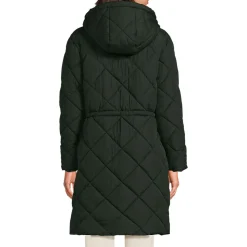 Steppmantel mit geraffter Taille für Damen