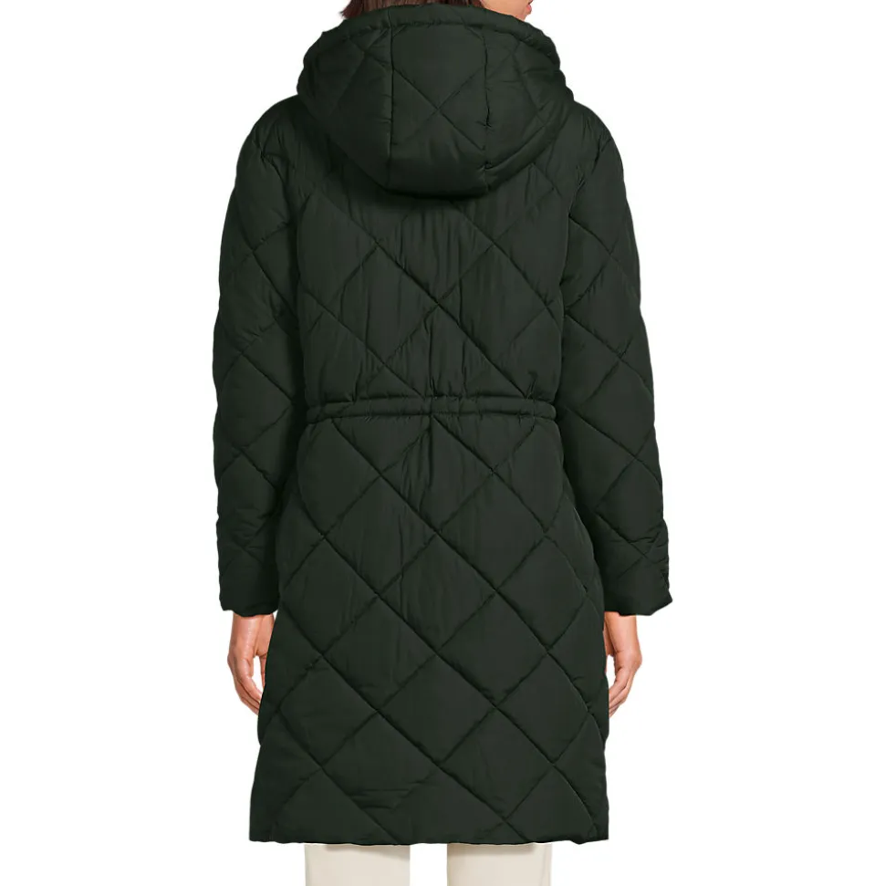 Steppmantel mit geraffter Taille für Damen