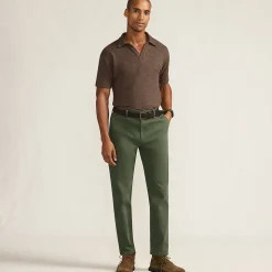 Straight Fit Chinos mit Textur für Herren