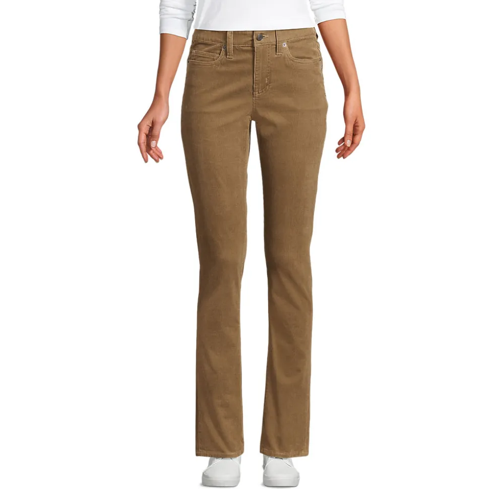 Straight Fit Cordhose Mid Waist für Damen