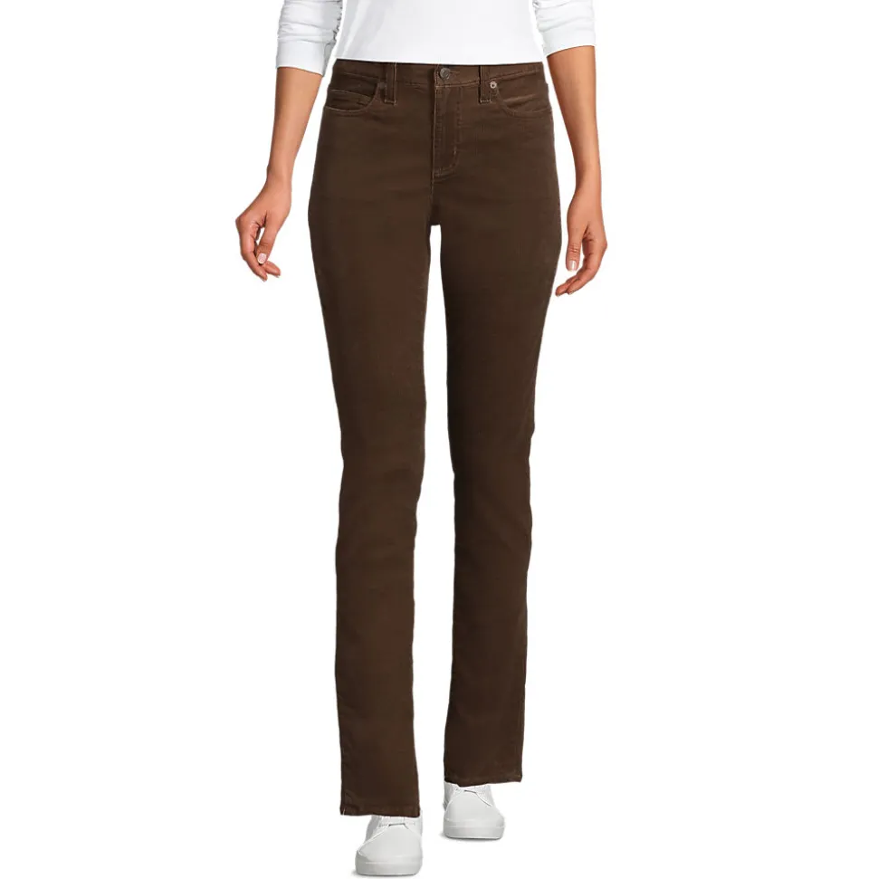 Straight Fit Cordhose Mid Waist für Damen