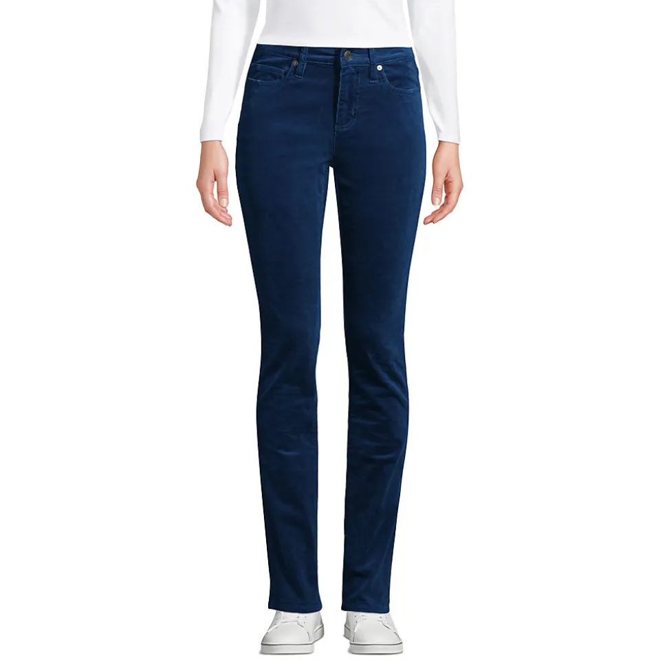Straight Fit Cordhose Mid Waist für Damen