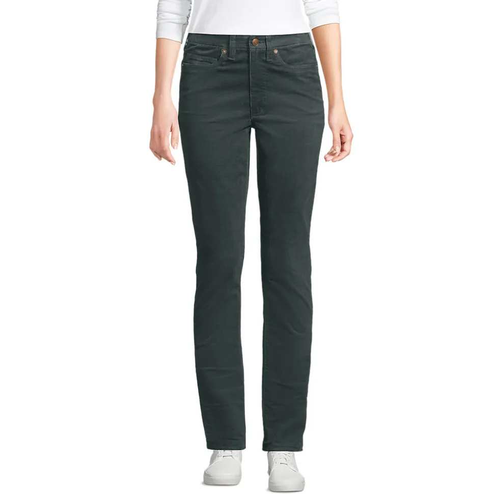 Straight Fit Cordhose Mid Waist für Damen