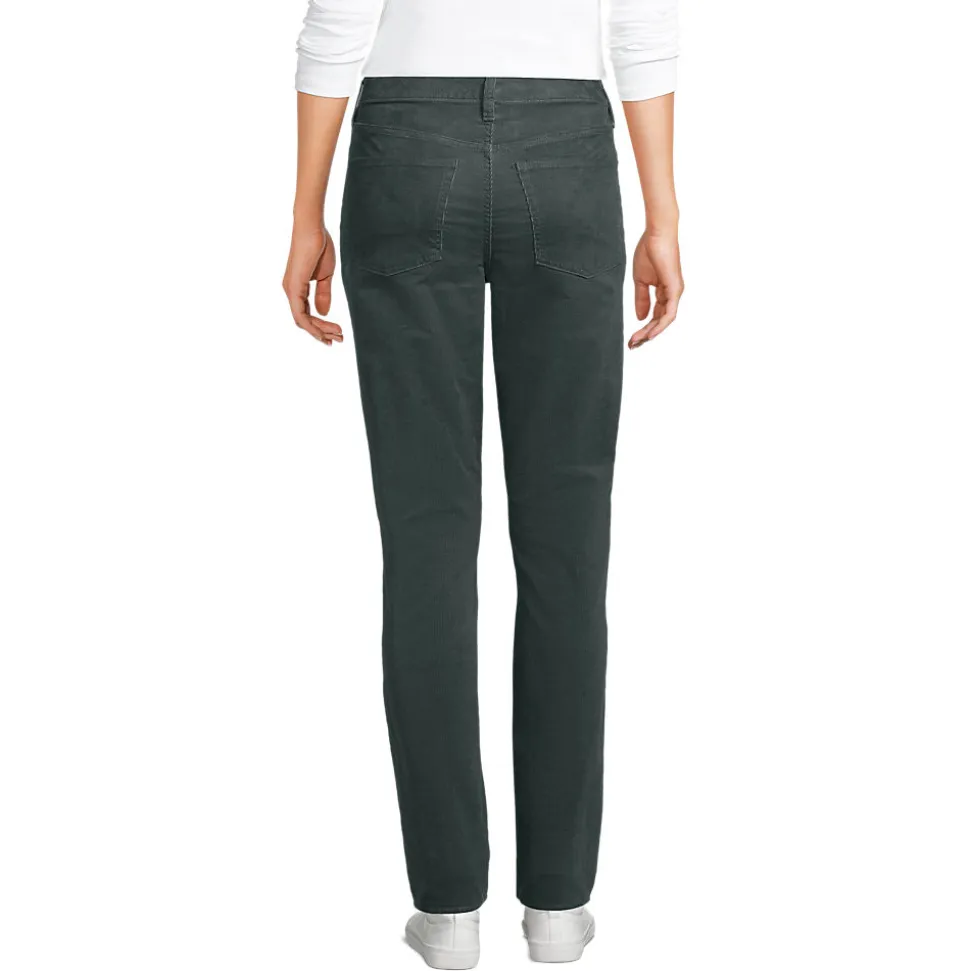 Straight Fit Cordhose Mid Waist für Damen
