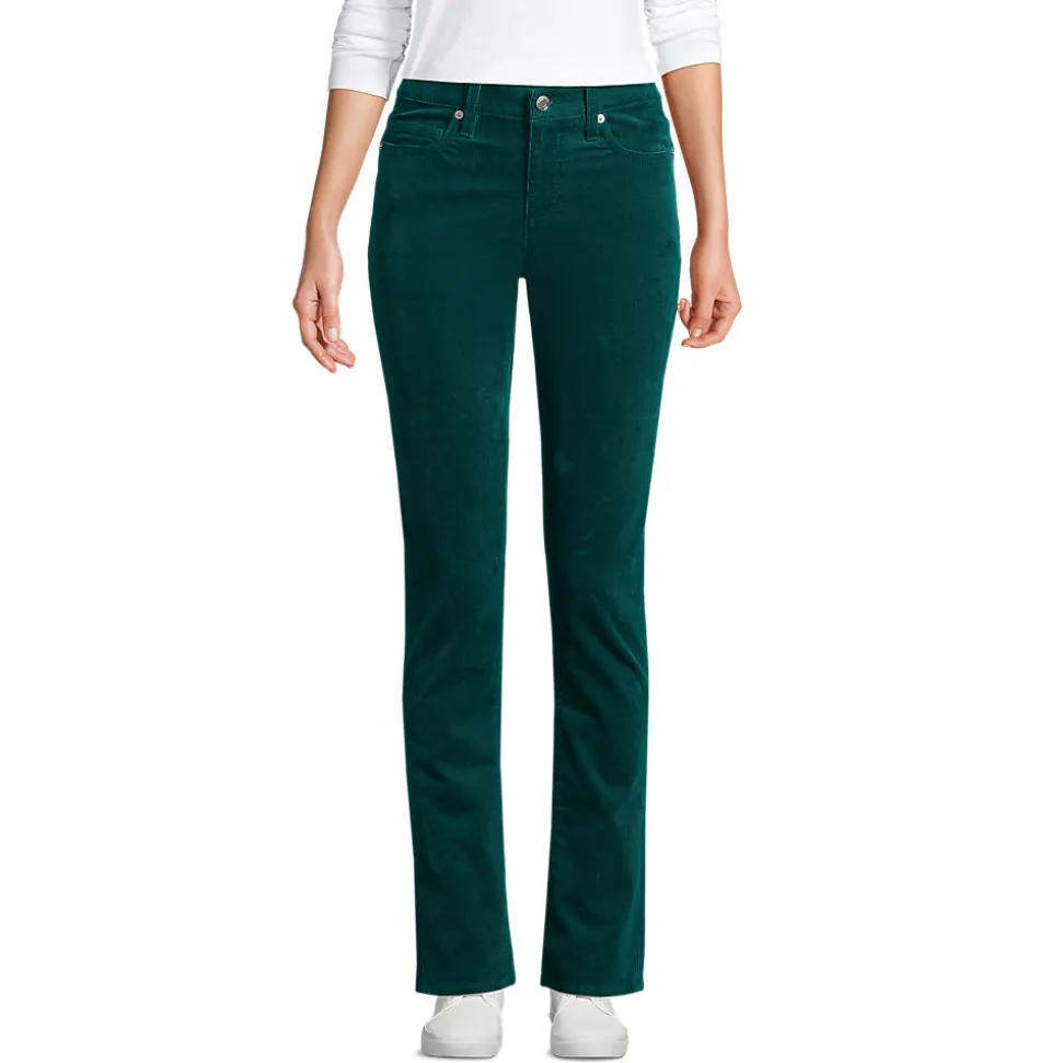 Straight Fit Cordhose Mid Waist für Damen