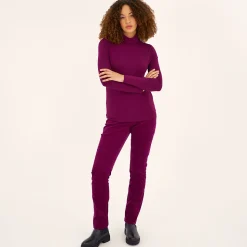 Straight Fit Cordhose Mid Waist für Damen