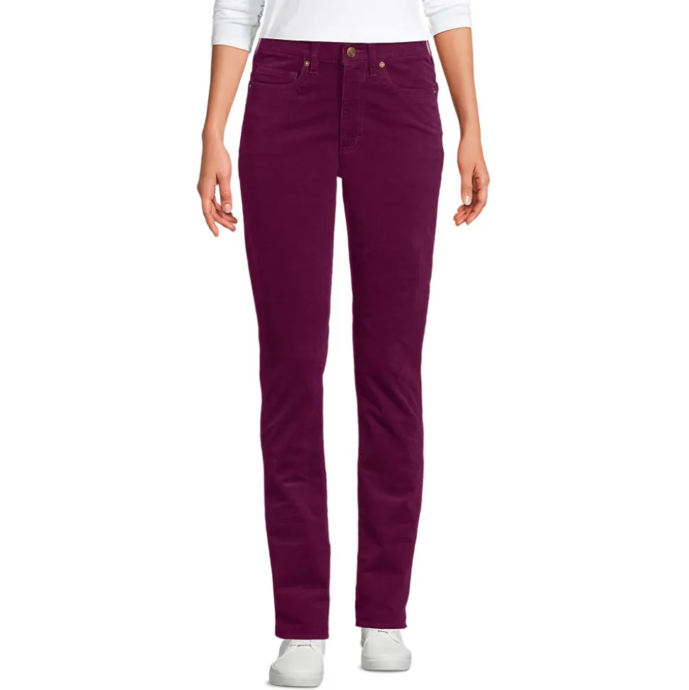 Straight Fit Cordhose Mid Waist für Damen
