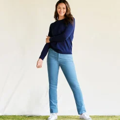 Straight Fit Cordhose Mid Waist für Damen