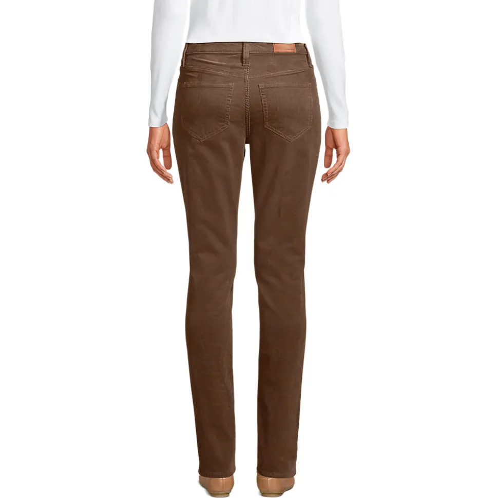 Straight Fit Cordhose Mid Waist für Damen
