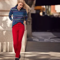 Straight Fit Cordhose Mid Waist für Damen