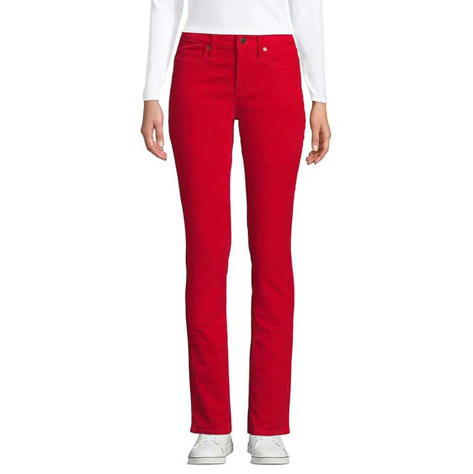 Straight Fit Cordhose Mid Waist für Damen