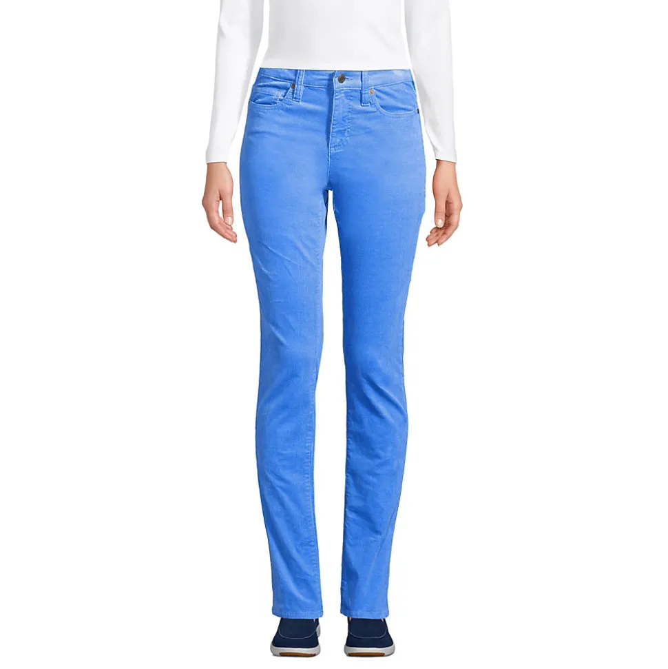 Straight Fit Cordhose Mid Waist für Damen