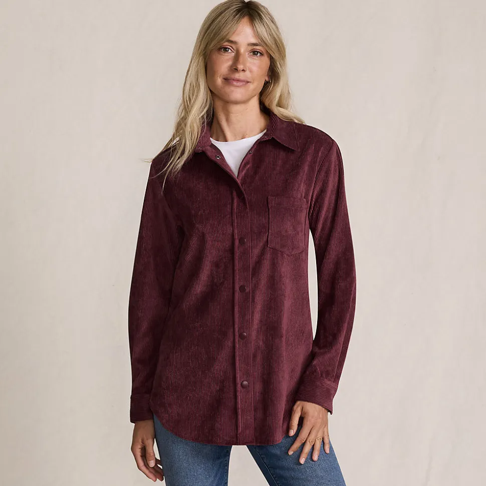 Stretchcord-Bluse für Damen