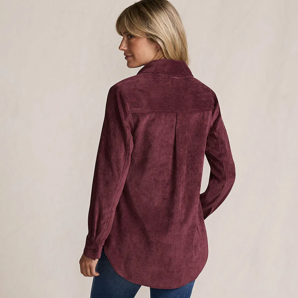 Stretchcord-Bluse für Damen