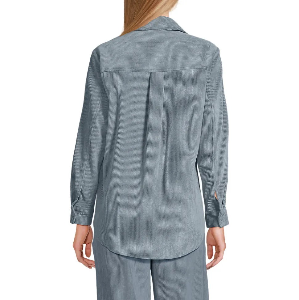 Stretchcord-Bluse für Damen