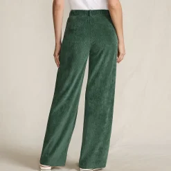 Stretchcord-Hose mit weitem Bein für Damen