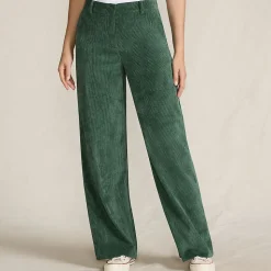 Stretchcord-Hose mit weitem Bein für Damen
