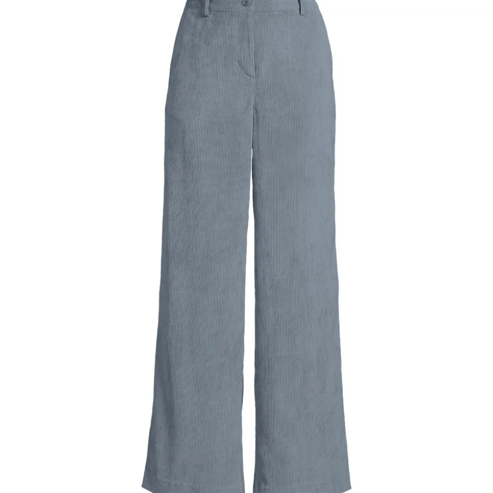 Stretchcord-Hose mit weitem Bein für Damen