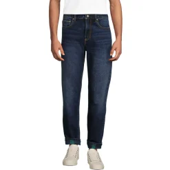 Stretch-Denim Jeans mit Komfortbund und Flanellfutter für Herren, Classic Fit