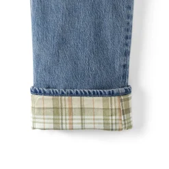 Stretch-Denim Jeans mit Komfortbund und Flanellfutter für Herren, Classic Fit