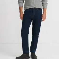 Stretch-Jeans mit Flanellfutter für Herren, Classic Fit