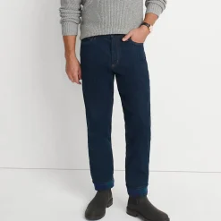 Stretch-Jeans mit Flanellfutter und Komfortbund für Herren, Classic Fit