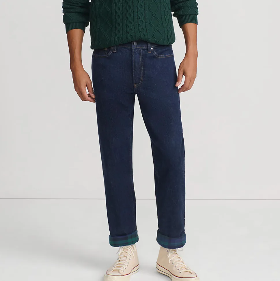 Stretch-Jeans mit Flanellfutter und Komfortbund für Herren, Classic Fit