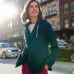 Strickblazer mit abnehmbarer Kapuze für Damen
