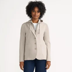 Strickblazer mit abnehmbarer Kapuze für Damen