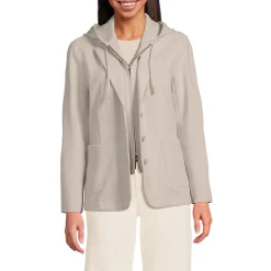 Strickblazer mit abnehmbarer Kapuze für Damen