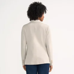 Strickblazer mit abnehmbarer Kapuze für Damen