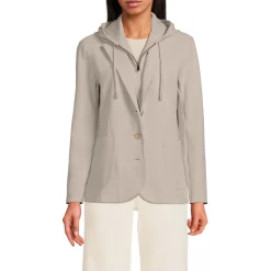 Strickblazer mit abnehmbarer Kapuze für Damen