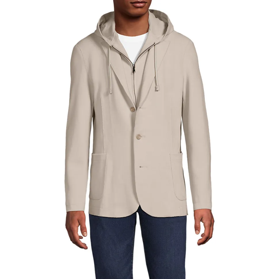 Strick-Blazer mit abnehmbarer Kapuze für Herren